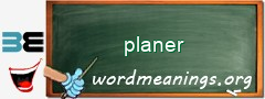 WordMeaning blackboard for planer